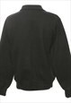 VINTAGE BLACK CHAMPION PRINTED SWEATSHIRT - M