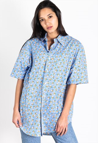 VINTAGE 80S RALPH LAUREN HAWAIIAN SHORT SLEEVE SHIRT / S2051