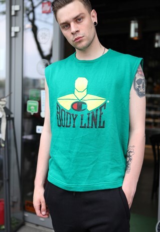 VINTAGE 90'S CHAMPION SPELLOUT VEST TOP