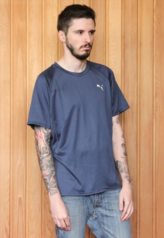 VINTAGE 1990S BLUE PUMA T-SHIRT