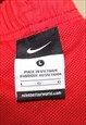 VINTAGE 90S NIKE SPORTS SWIM SHORTS IN RED WITH LOGO ON SIDE