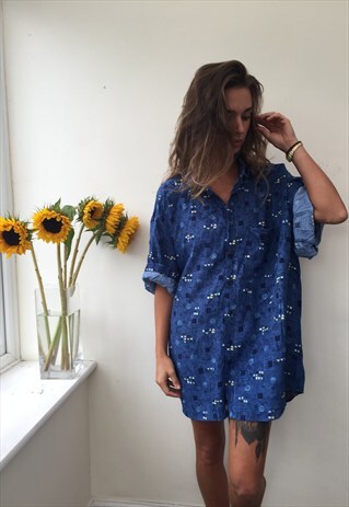CRAZY PATTERN OVERSIZED RETRO VINTAGE UNISEX FESTIVAL SHIRT
