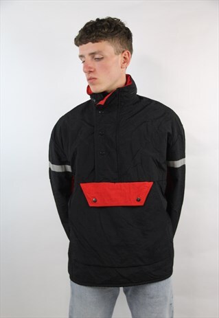 VINTAGE 90'S BLACK 1/2 ZIP SPORTS JACKET