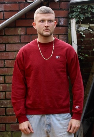 VINTAGE RED STARTER SWEATSHIRT MEDIUM