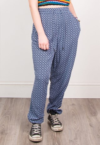 VINTAGE 90'S SUMMER TROUSERS TILE PRINT