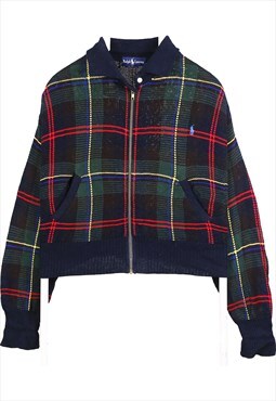 Polo Ralph Lauren 00's Y2K Knitted Zip Up Jumper / Sweater M