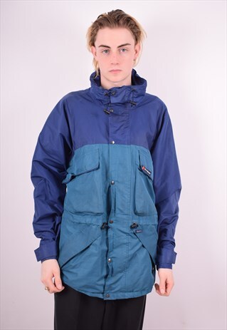 BERGHAUS MENS VINTAGE JACKET XL BLUE 90'S