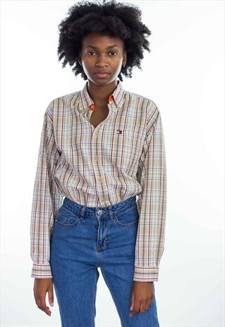 VINTAGE TOMMY HILFIGER SHIRT LOGO 90S XL 7.2