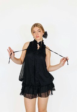 Vintage 00s Spanish Core Ruched Dress