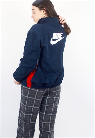 90'S RETRO BLUE & WHITE RAVE TRACK JACKET