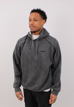 Vintage Men's Umbro Grey Pullover Hoodie