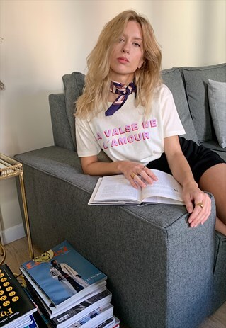 OVERSIZED NATURAL LA VALSE DE LAMOUR T-SHIRT