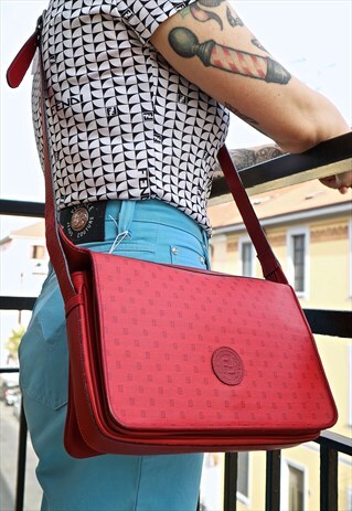 80S VINTAGE RARE FENDI MONOGRAM RED BAG