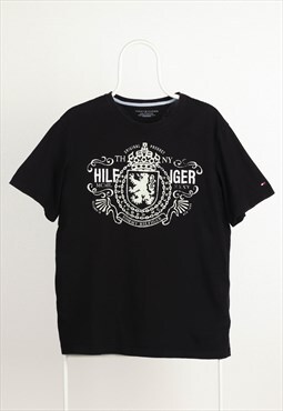 Vintage Tommy Hilfiger Crewneck Print T-shirt Black
