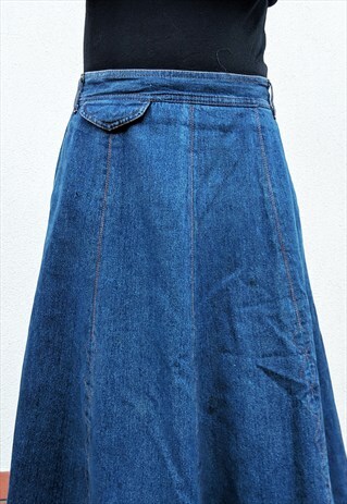 80S VINTAGE POP84 DENIM SKIRT