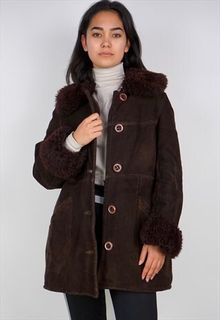 VINTAGE 90'S SHEARLING COAT