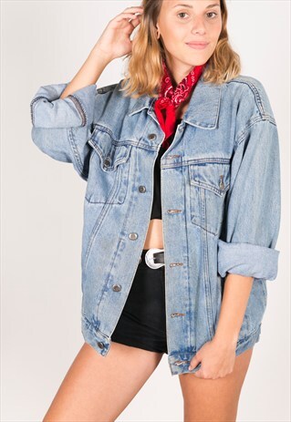 VINTAGE 80S WRANGLER DENIM TRUCKER / C404