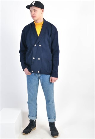 VINTAGE 80'S CARDIGAN IN BLUE