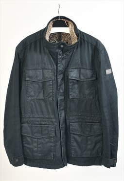 Vintage 00s shearling jacket in black