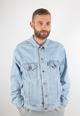 VINTAGE DENIM LEVI'S JACKET MADE IN USA (1382)
