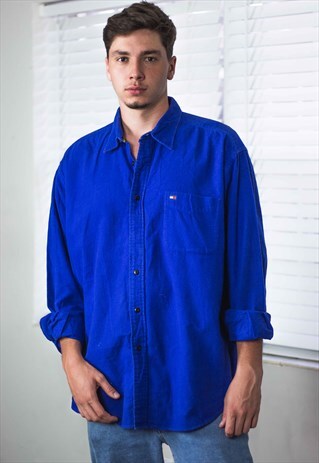 VINTAGE TOMMY HILFIGER SHIRT FLANNEL LOGO 90S XL 14.8