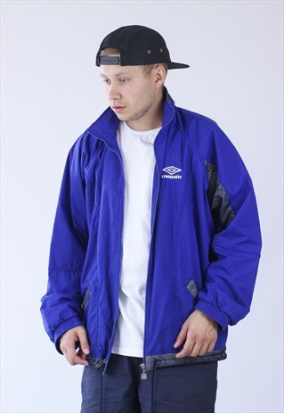 VINTAGE MENS UMBRO WINDBREAKER SPORT JACKET