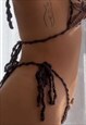 BROWN FLOWER THING BIKINI