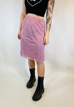 Vintage 90s Y2K Mesh Grunge Chic Slip Skirt