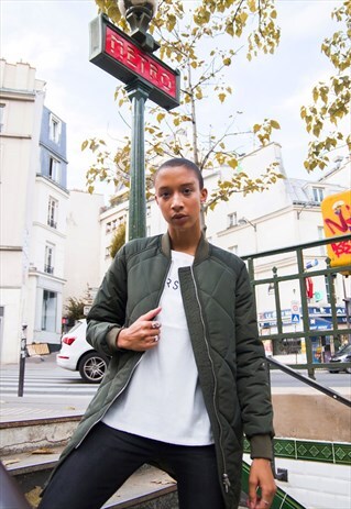 LONG PUFFY JACKET OVERSIZE GREEN