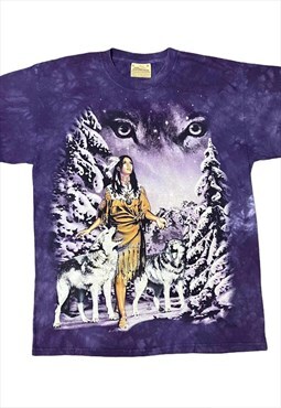 The Mountain Wolves purple tie dye tshirt