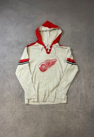 NHL HOODIE GRAPHIC DETROIT RED WINGS PULLOVER SWEATSHIRT