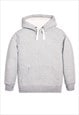 HEAVYWEIGHT GREY HOODED TOP HOODIE SWEATSHIRT MEN POCKET