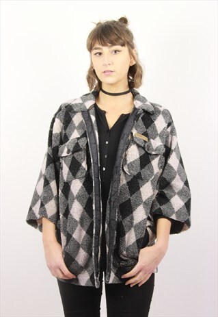 VINTAGE FLEECE CHECK JACKET