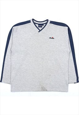 Vintage 90's ellesse Sweatshirt Spellout V Neck