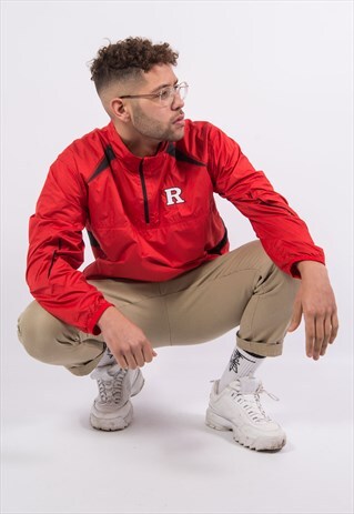 NIKE 1/4 ZIP WINDBREAKER JACKET RUTGERS