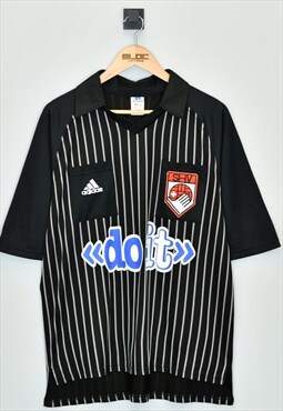 Vintage Adidas Referee Football Shirt Black Medium