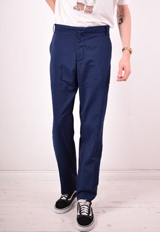 PUMA MENS VINTAGE TROUSERS W36 L32 BLUE 90S