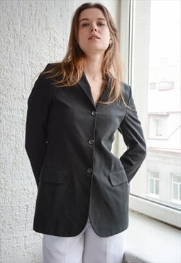 Vintage MARI PHILIPPE Black Classic Wool Blazer Jacket