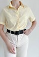 VINTAGE 80S SHORT SLEEVE EMBROIDERED CHEST WOMEN SHIRT S