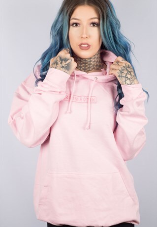 MIRROR PULLOVER BABY PINK HOODIE