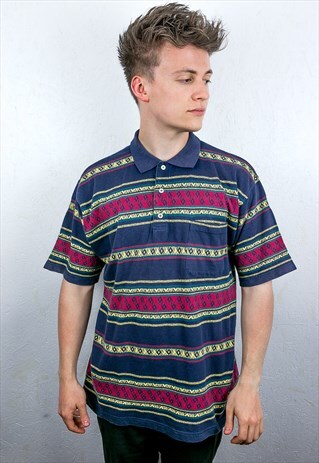 VINTAGE PATTERNED POLO SHIRT