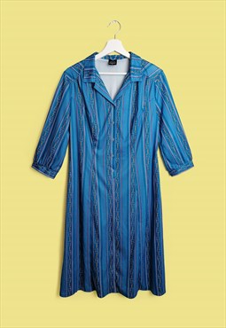 80's C&A Shirt Dress Deadstock Scarf Saddle Print Retro