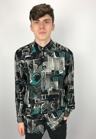 90S VINTAGE PATTERNED FESTIVAL SHIRT