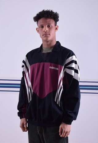 MAROON AND BLACK ADIDAS PULLOVER