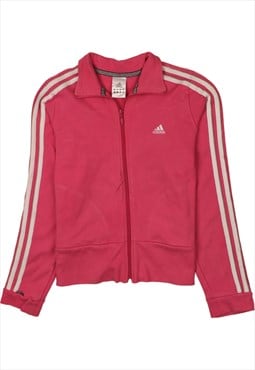 Vintage 90's Adidas Sweatshirt Track Jacket Full Zip Up Pink