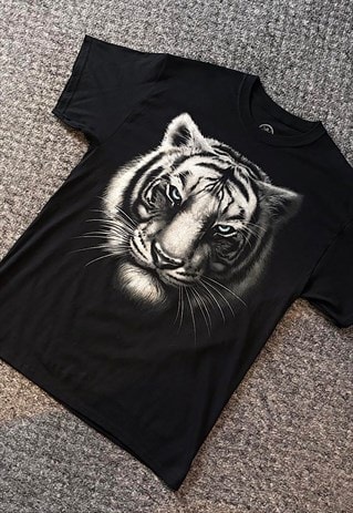 BLACK TIGER GRAPHIC NATURE T-SHIRT XL BRAND NEW WITH TAGS 