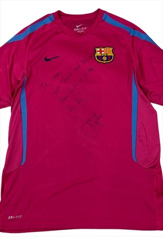 Signed nike barcelona football jersey