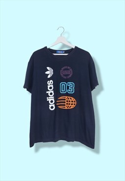 Vintage Adidas T-Shirt 03 in Blue M