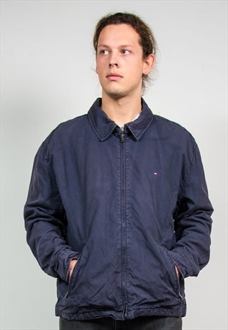 TOMMY HILFIGER NAVY BOMBER HARRINGTON JACKET