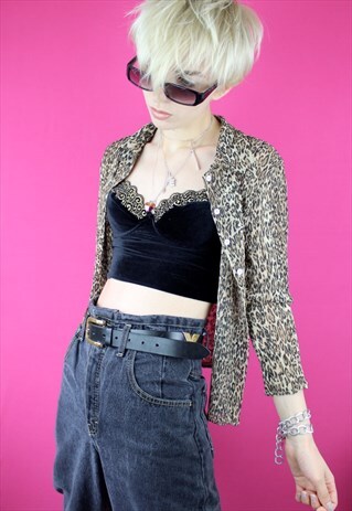 VINTAGE LEOPARD PRINT SHIRT